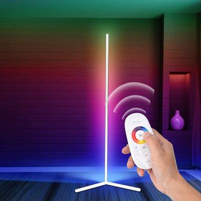 China Modern Indoor Lighting Tripod Stand RGB Room Atmosphere Remote Corner Standing Light Wall Music Smart Corner Led Light Floor Lamp for sale