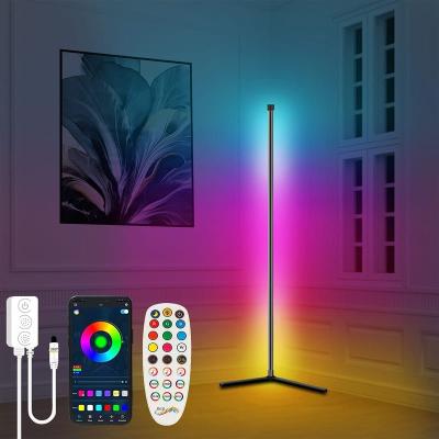 China Smallest Space Saving Simple Modern Design Nordic Minimalist RGB Adjustable Vertical Led Standing Light Corner Floor Lamp for sale