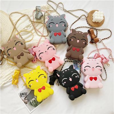 China Fashion Waterproof Happy Big Cat Cartoon Mouse Silicone Cute Mini Coin Purse Zipper Wallet for sale