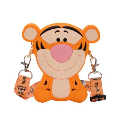 China New Fashion 3d Print Reusable Tiger Cartoon Wallet Bag Silicone Coin Purse Cute Tiger School Bag for sale