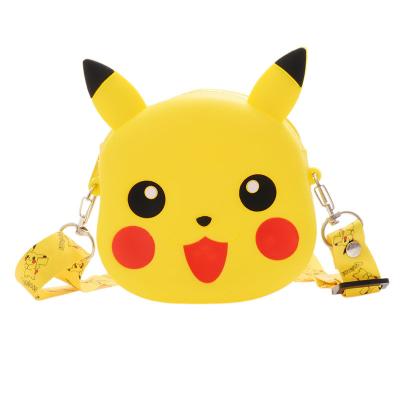 China 2020 new fashion kids cartoon silicone cute picachu bag reusable cross body purses for sale