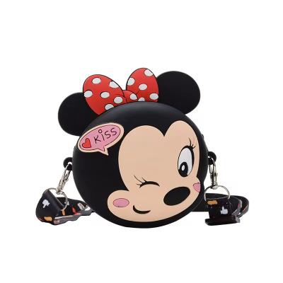 China Wholesale price reusable cartoon silicon adult mickey mouse cross - body bag silicone minnie mouse school bag for women for sale