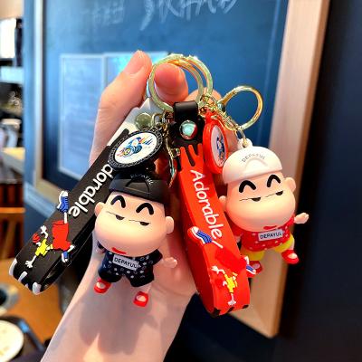 China Self-defense Cute Pencil Charms Key Chain Car Shin-chan Sublimation Pencil Key Chain Kawaii Cartoon Character Shin-chan Key Chain for sale