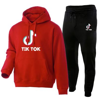 China Fashionable QUICK DRY fabric outfits tiktok boys autumn long sleeve hoodie pants tiktok two piece set outfits for men for sale