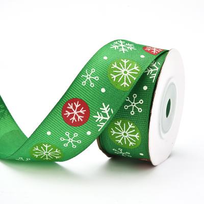 China Wholesale High Quality Recyled Fashion Christmas Ribbon 1 Inch Wide Red Green Ribbon For Christmas Tree for sale