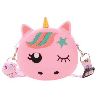 China Fashion Classy Original 3d Cross - Body School Bags Unicorn Girls Sling Cartoon Silicone Unicorn Carry Bag For Kids Adults for sale