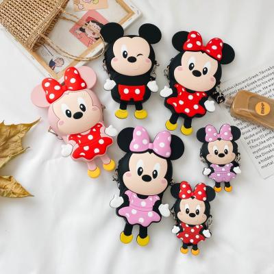 China Reusable cartoon shape purse princess coin purse Minnie and mickey dount shape toddler purses cute girls for sale