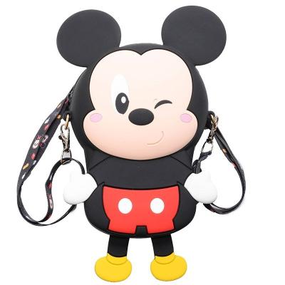 China Wholesale Mini Silicone Bag Children Mickey Minnie Mouse Reusable Portable Cartoon Body Bag Cross Sale for sale