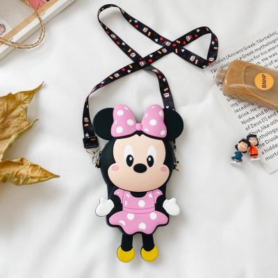 China Reusable Silicone Mickey Mouse Cross Body Handbag With Wide Shoulder Strap For Little Girls for sale