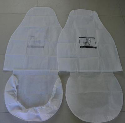 China 15 inch hot sale canvas material white car seat cover for car repair shop for sale