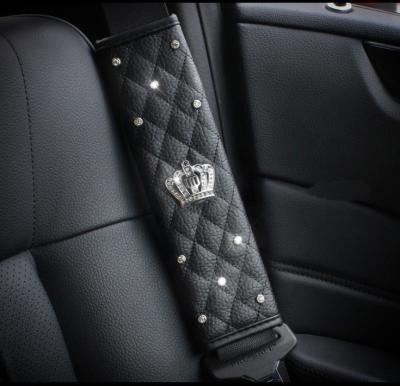 China All Cars and Trucks Rhinestone Bling with Crown Car Seat Belt Cover, Car Gear Cover, Hand Brake Cover for sale