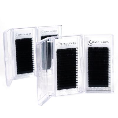 China Professional Private Label Matte Black Luxury Eyelash Extensions Natural Soft Custom Eyelash Extensions for sale