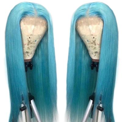 China Women's Straight Lace Front Wig Transparent Lace Brazilian Remy Hair 613 Body Wave Lace Front Human Hair Wigs For Light Blue for sale