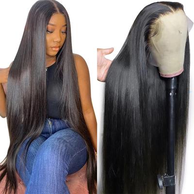 China Free Shipping Body Wave Ready to Ship 13x6 Lace Front Human Hair Wigs Transparent Deep Water Curly 10-34Inch Brazilian Straight For Women for sale