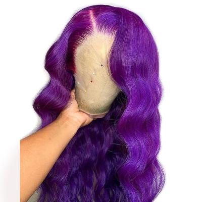 China 100% Wholesale Seller Brazilian Human Hair Wigs Unprocessed Virgin Mink Pink Purple Body Wave Blue Straight Lace Blonde Full HD Wigs for sale