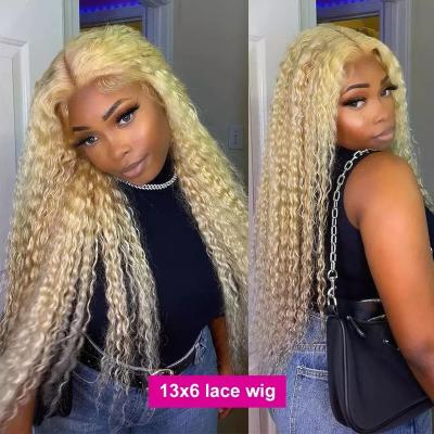 China Body Wave Lace Wigs With 613 Lace Front Human Hair Wigs Blonde Curly Deep Wave Hair Philippine Good Quality Virgin Hair for sale