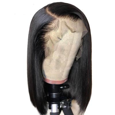 China 13X4 Straight Lace Front Bob Human Hair Wig Straight Bone Lace Front Wigs Wholesale 10-14 Inch Wig for sale