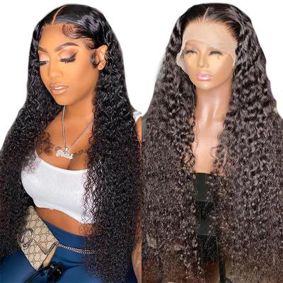 China 30Inch Curly Water Wave Wigs Wholesale Bulk Sale Water Wave HD Hair 13x6 Pre Plucked Wig Lace Front Hair Wigs For Black Women for sale