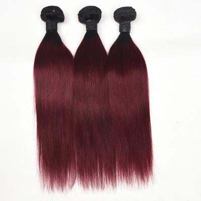 China Water Wave 1b/99j Burgundy Raw Unprocessed Blue 100% Virgin Remy Cuticle Aligned To Double Drawn Straight Hair Indian Hair Weave Bundles for sale