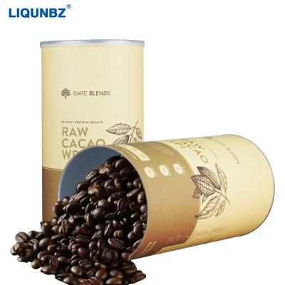 China Factory Customized Recycled Storage Coffee Bean Materials Food Grade Sealed And Moisture Proof Paper Cans FSC Degradable Circular Tube Paper Boxes W for sale