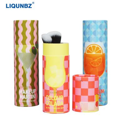 China Recycled Empty Paper Tube Women's Black Eye Paper Tube Storage Brush Makeup Materials Cylinder Cosmetics Box Packaging Manufacturer for sale