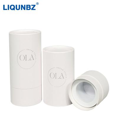 China High Grade Recycled Materials Round Cosmetics Paper Box Shockproof And Pressure Proof Color Print Paper Cylinder Perfume Cover Cylinder Manufact for sale