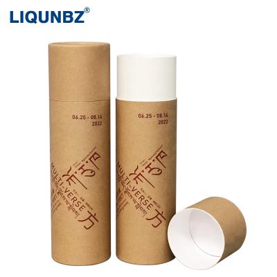 China Recycled Materials Cylinder Wrapping Paper Tube Customized Sunflower Seed Food Box Customized Tea Packaging Tube High Grade Circular Wrapping Paper t for sale