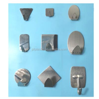 China Wall Self Adhesive Self Adhesive Triangle Metal Hook Stainless Steel Hangers Coat Towel Hooks For Bathroom for sale