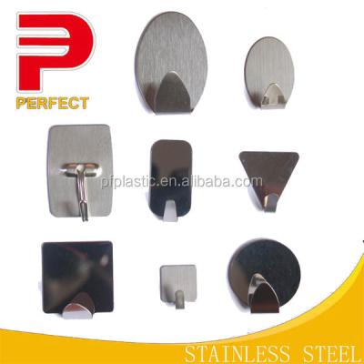 China Durable Adhesive Removable Metal Hook Stainless Steel Wall Hooks for sale