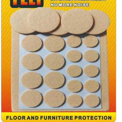 China Eco-friendly Factory Supply Customized Stronger Self Adhesive Felt Anti Scratch Floor Protector Pad For Furniture Feet Various Size For for sale