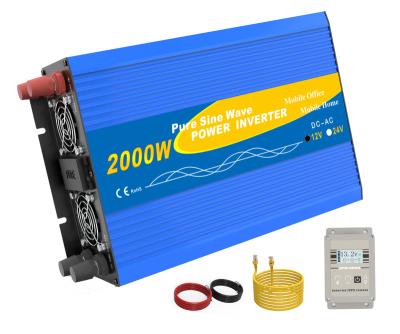 China Yes 1200-2000w DC12v/24v to AC110v, 120v, 220v 230v 240v with +LCD remote control vehicle power inverter for sale