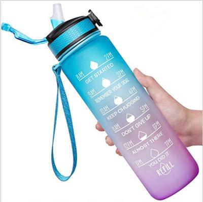 China Sustainable Non-Toxic 32oz Tritan Sports Leak Proof Plastic Bpa Free Motivational Water Bottle With Time Marker for sale