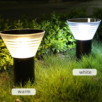 China Modern Tiny Garden Pillar Lawn Post Lights Sculpt Outdoor Waterproof Led Landscape Lighting Solar Garden Lights for sale