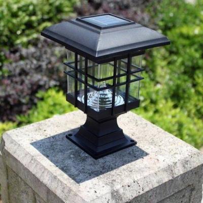 China Yard Stigma Lawn Outdoor Waterproof Decorative Wall Solar Garden Fence Pillar Light for sale