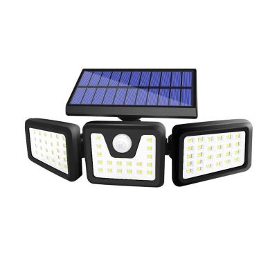 China Garden 3 74led Head Garden Spot Light Luz Solar Exterior Lampue Solar Luces Solares Para Jardin Led for sale