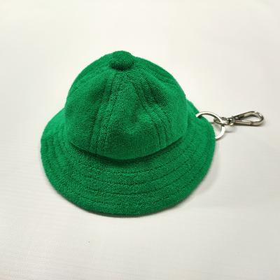 China Wholesale Green Cute Purse Hat Fashion Coin Fisherman Hat Purse Bag With Towel Cloth Contract Small Small Chain Purse for sale