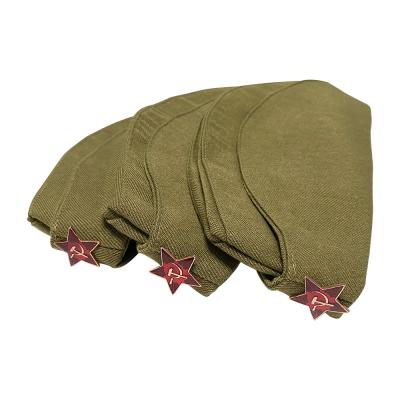 China Wholesale Military Character Russia Hat 100% Plain Army Green Acrylic Hat for sale