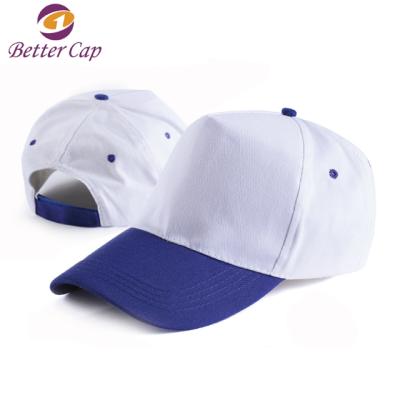 China COMMON Manufacture Promotional Wholesale Cheap Price Fast Delivery 100% Cotton White 5 Panel Hat for sale