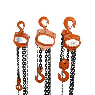 China Hotels 0.5/1/2/3/5/10T 10FT/3m 20FT/6m Rustproof Manual Chain Hoist Chain Block With Two Hooks for sale