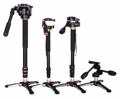 China Flexible Professional Digital Panhead DSLR Video Camera Monopod With Base Mini Tripod for sale