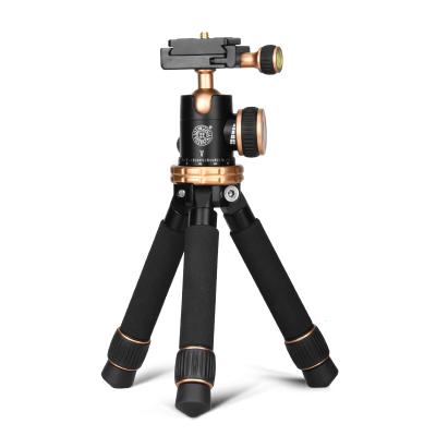 China Aluminum Dimming Head QZSD-Q166Z Mini Camera Ball Aluminum Portable Tripod 2 Sections with Ball Head for Phone and Digital Camera for sale