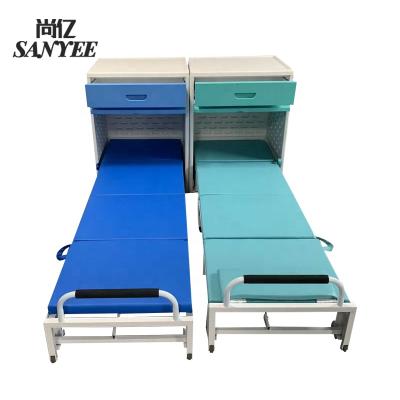 China Metal Hospital Excort Bed Folding Cabinet Bed Wall Bed PU Surface Easy To Clean SY-R2020PU for sale