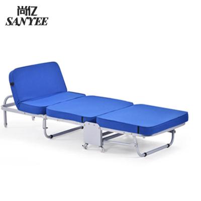 China Hospital Escort Bed SY-632 Style New Premium Style Portable Folding Bed Hospital Accompany Memory Sponge Mattress Iron Frame Bed for sale