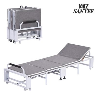 China Foldable Casual Bed SY-2020A Foam Folding Furniture Iron Frame Extended Folding Bed for sale