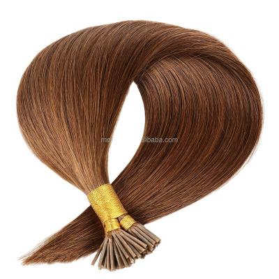 China Top Quality Straight Real Remy Keratin Hair 14-30 Inch I Tip Silky Straight Professional Hair Extensions Salon Hair for sale