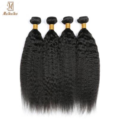 China Meikeiko 10A Virgin Hair 100% Brazilian Straight Hair Bundles Raw Unprocessed Natural Black Virgin Hair Remy Human Hair Extensions for sale