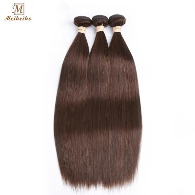 China Factory Wholesale Light Brown Silky Straight Hair #4 Bundle Xuchang Virgin Hair Silky Straight Extension for sale