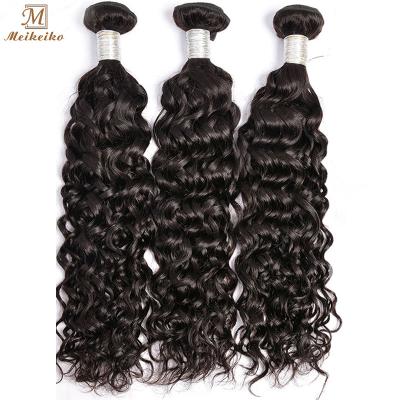 China 10 A Water Wave Hair Bundles With Lace Closure Brazilian Hair Weave Bundles Remy Hair Extension Human Hair Bundles for sale