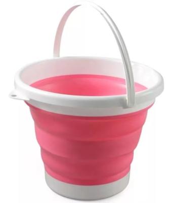 China Portable Camping Tools Silicone Collapsible Wash Bucket for sale