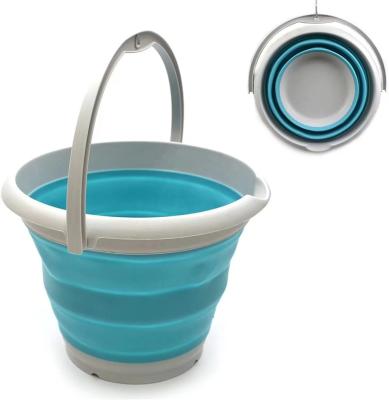 China 10L Water Bucket Portable Foldable Water Container Space Saving Portable Folding Bucket for sale